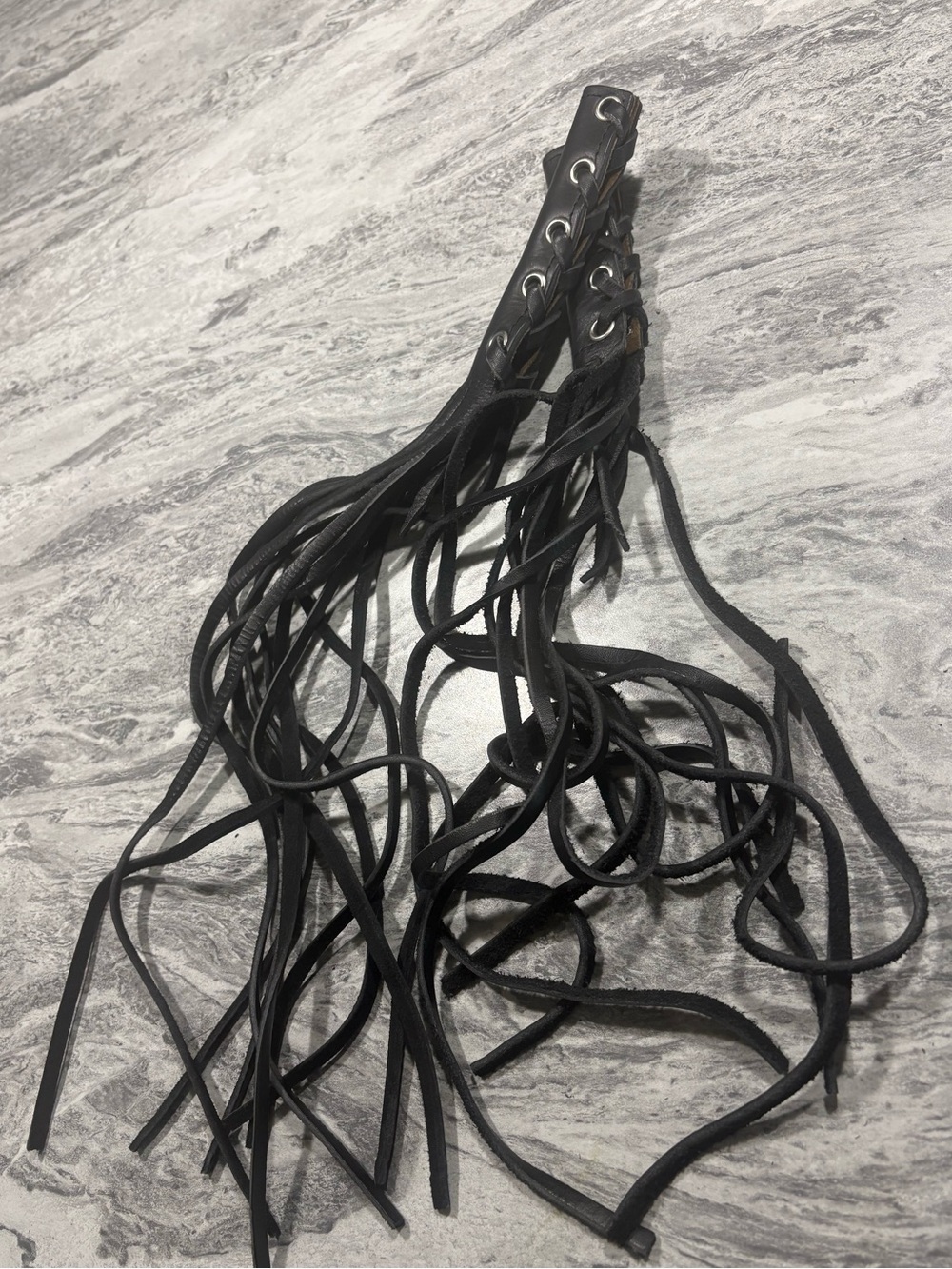 (Genuine Leather) Motorcycle Handlebar fringe tassels accessory